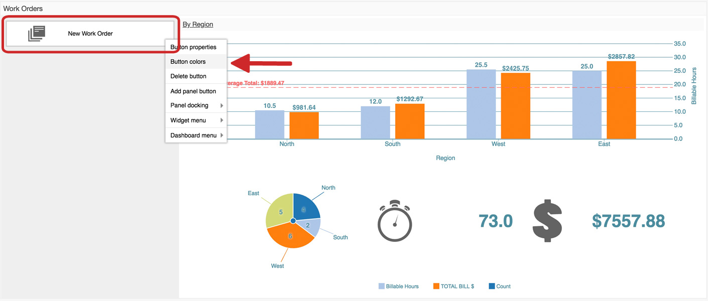 Flowfinity - Buttons in dashboards