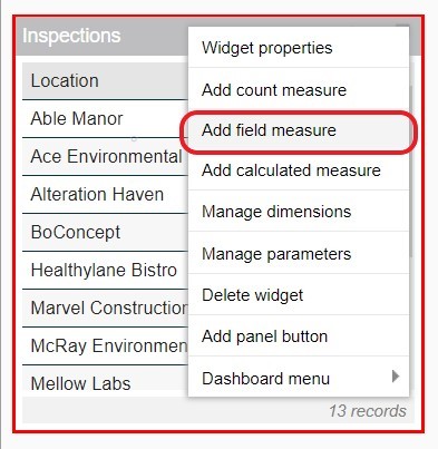 Flowfinity - Drill-downs in dashboards