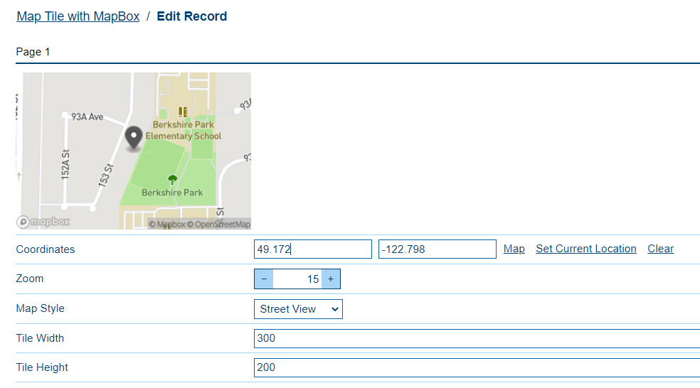 Using External Media fields for map display