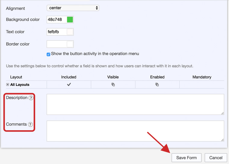 Flowfinity - Buttons in forms