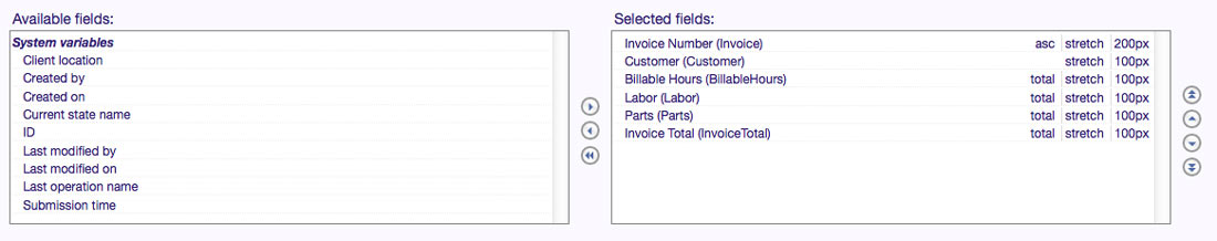 Flowfinity - Show column totals in views