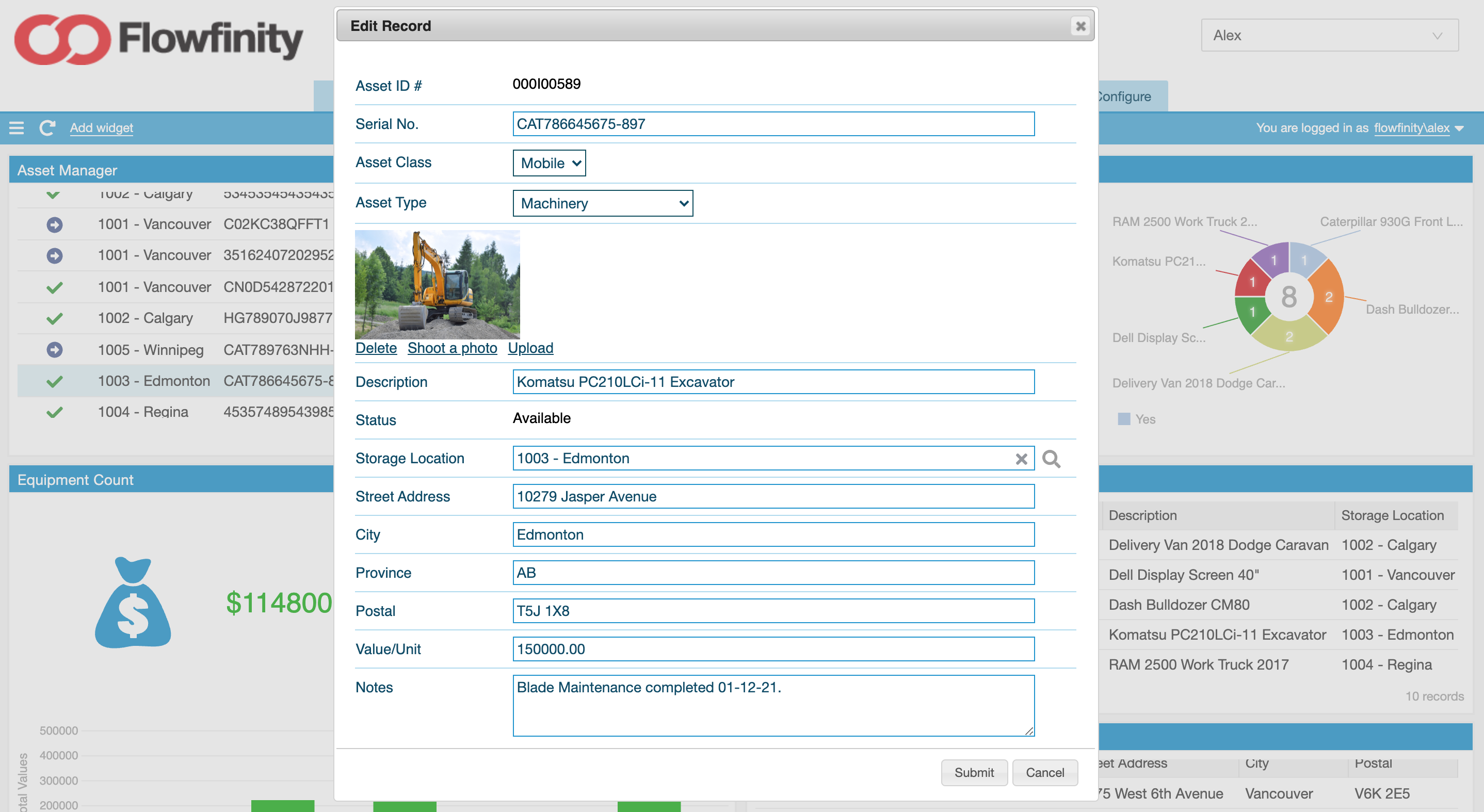 Asset Management Dasboard